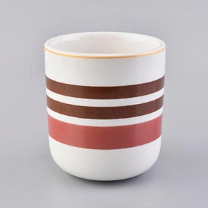 6oz 8oz 10oz Luxury empty round customized ceramic candle holders wholesale