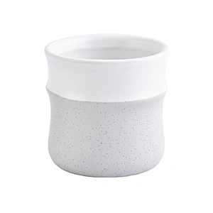 In bulk empty grey custom finish ceramic candle jars