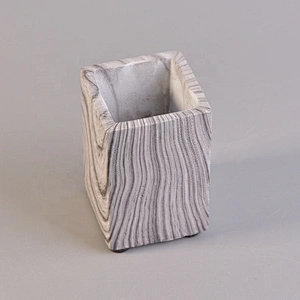 Wholesales Custom square grey Concrete Candle container