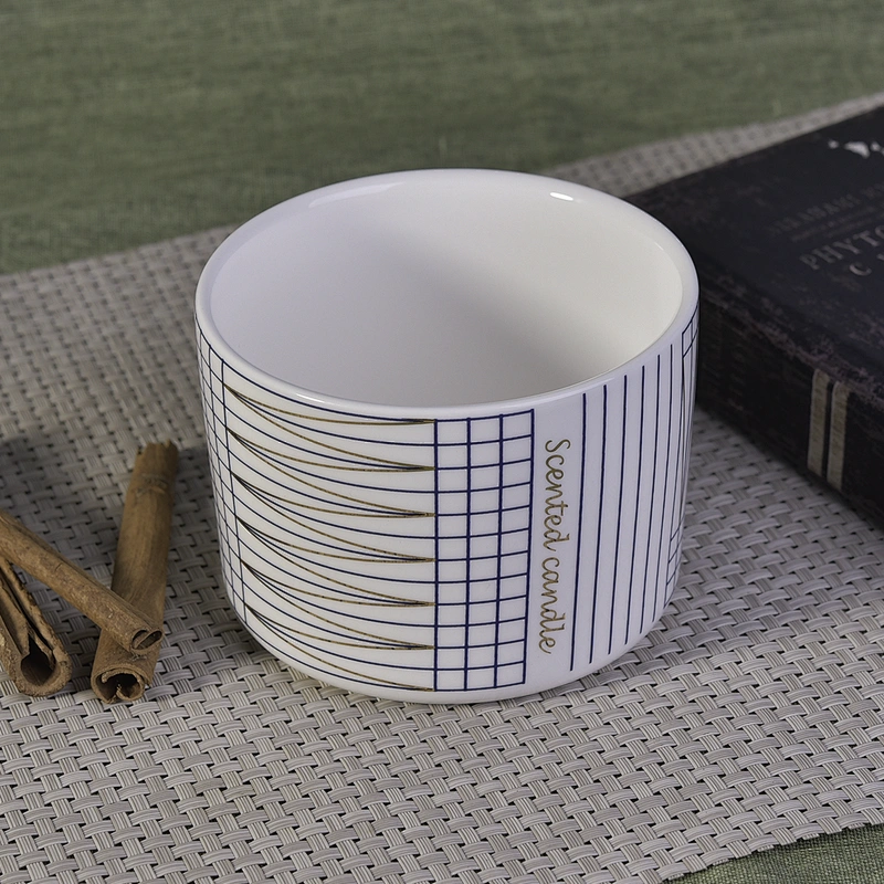 Sunny home decoration white scented ceramic candle holder