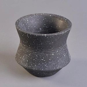 Vintage black frosted candle ceramic jar in bulk