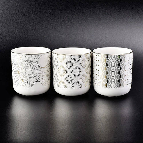 Wholesales elegant scented ceramic candle tumbler jars in bulk