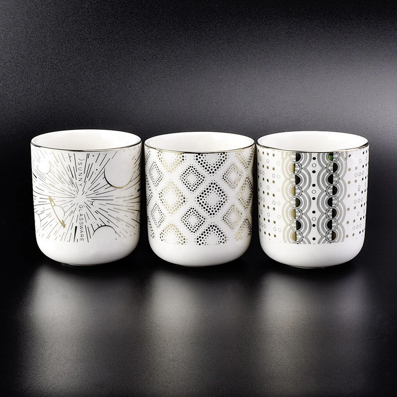 Wholesales elegant scented ceramic candle tumbler jars in bulk