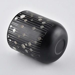 Wholesales empty tealight custom black ceramic candle vessels 10oz