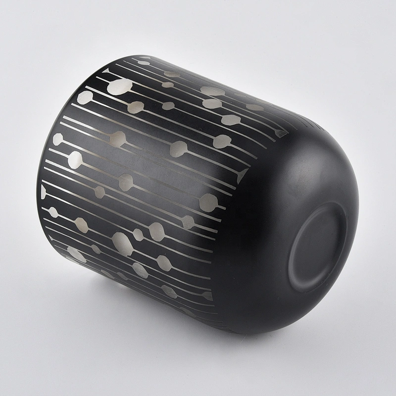 Wholesales empty tealight custom black ceramic candle vessels 10oz