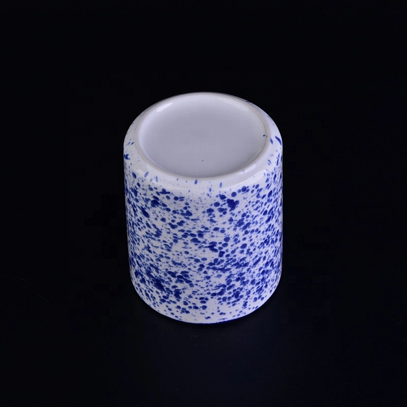 Wholesales Custom made cylinder ceramic candle jars
