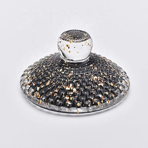 Customized Glass Candle holder with lid wedding decoration