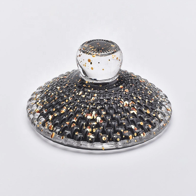 Customized Glass Candle holder with lid wedding decoration