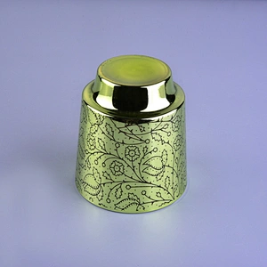 8oz 10oz 14oz Sunny electroplated decorative iridescent glass candle jars