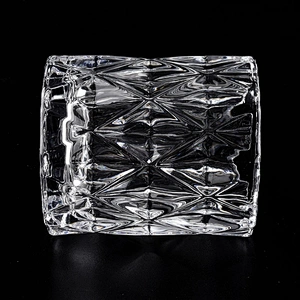 Wholesales luxury geo crystal glass candle holders