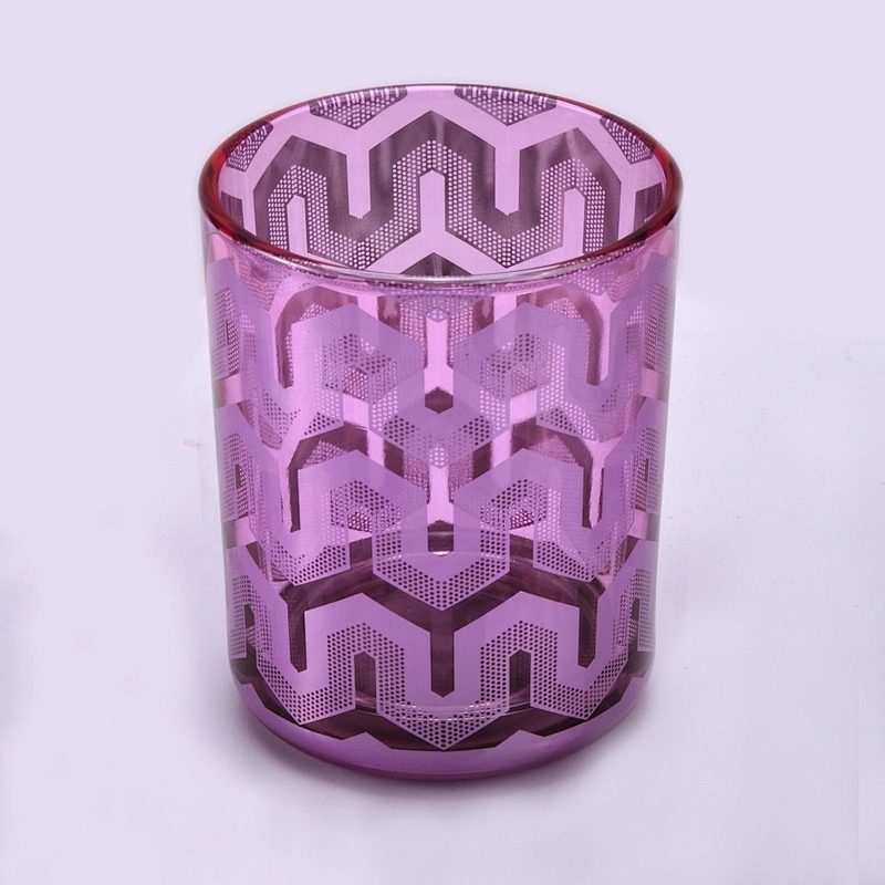 Wholesales custom decorative laser clear glass jars for candle making 8oz 10oz