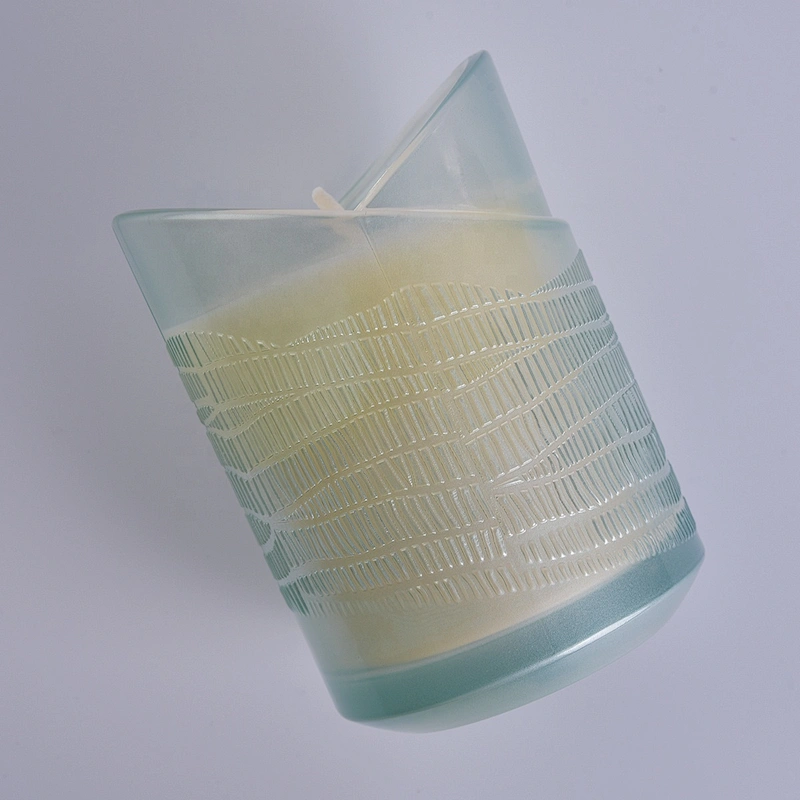 Sunny custom empty heart shape crystal glass Candle jar 10oz 20oz