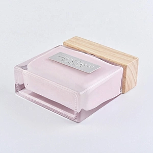 Wholesales pink oil square pink glass reed diffuser bottles