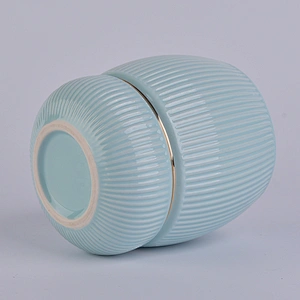Wholesales Sunny tea light custom color ceramic candle jars 10oz