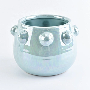 Lovely Ion Plating Candle Ceramic Container For Home Decoration
