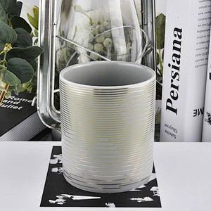 Custom Matte Ceramic Candle Vessels With Printing