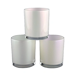 OEM Suppliers luxury white custom empty glass jar candle 10oz