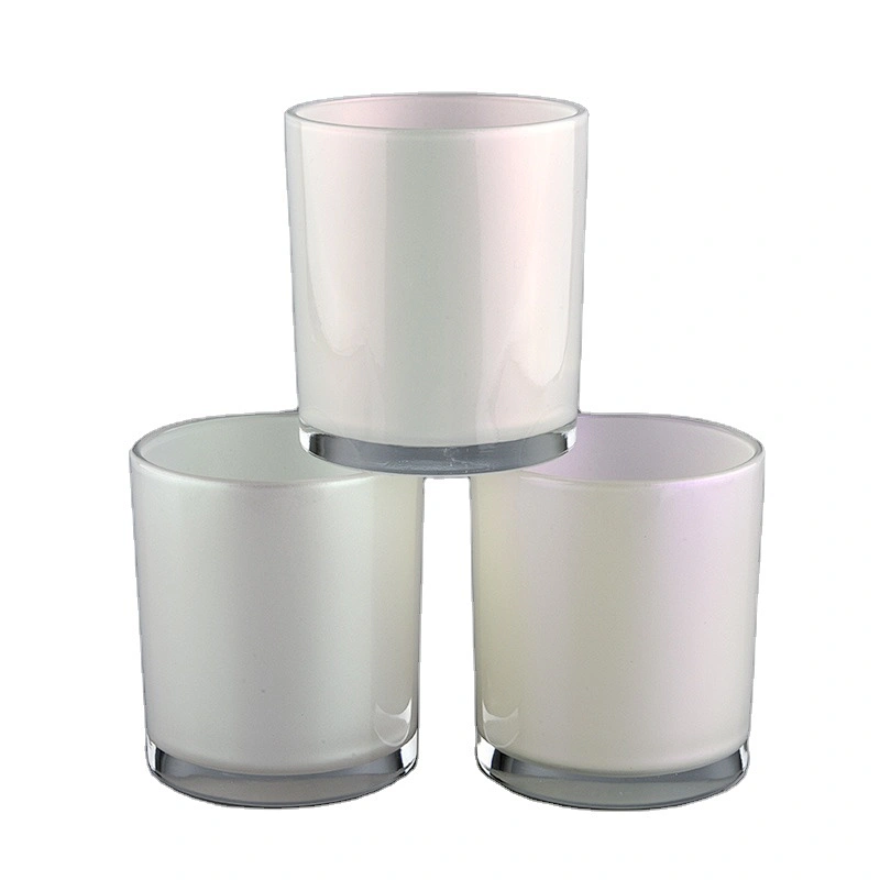 OEM Suppliers luxury white custom empty glass jar candle 10oz