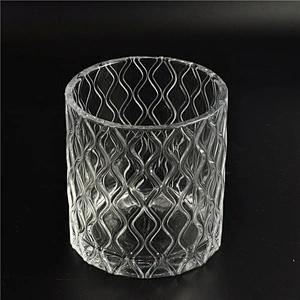 Wholesales luxury tealight candle glass jars with crystal lid