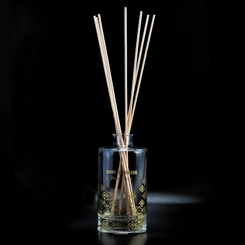 Sunny logo printing crystal square reed glass diffuser bottles