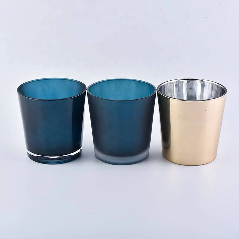 luxury large frosted glass candle jar