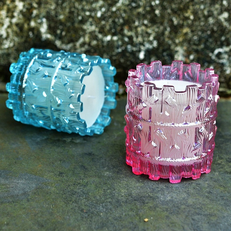 Home decoration empty crystal branch Glass Candle jars wholesales