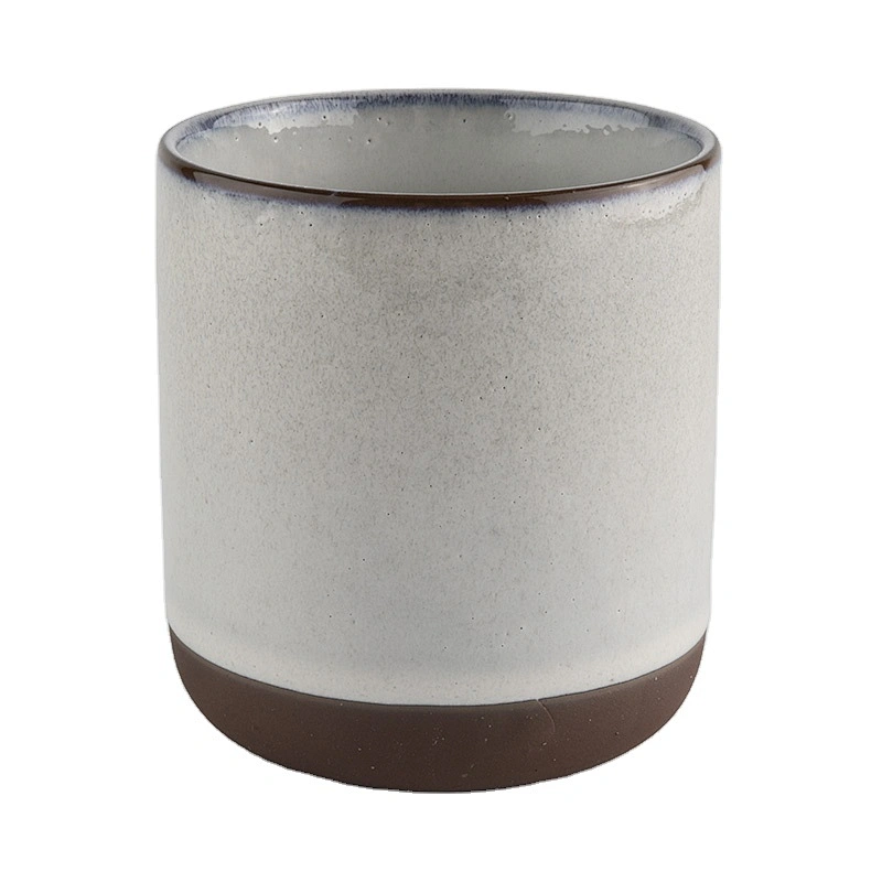 Wholesales cylinder votive ceramic candle vessels jar 8oz 10oz