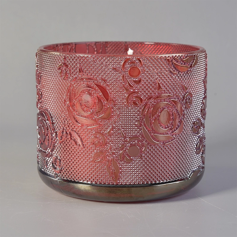 Sunny design luxury crystal empty rose glass candle holders