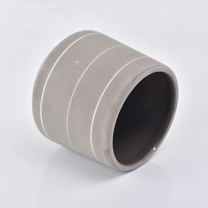 Grey matte color ceramic candle holders for wax