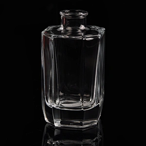 4oz transparent octagon high-white glass perfume bottles fragrance bottles