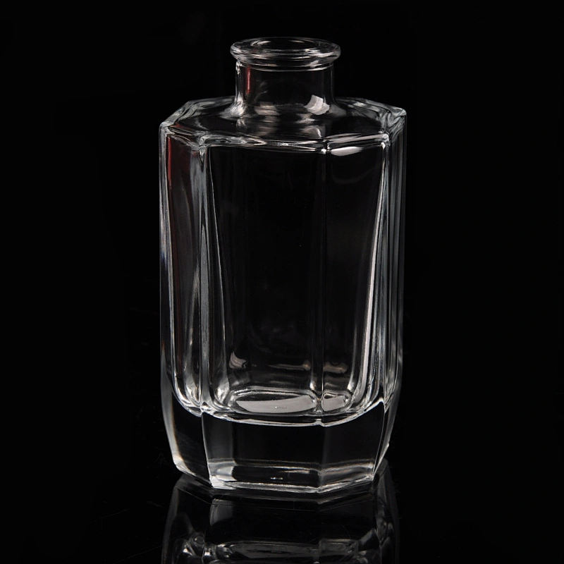 4oz transparent octagon high-white glass perfume bottles fragrance bottles