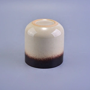 Recycled brown ceramic candle container small supplier