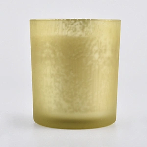 Sunny golden matte tealight candle glass jar holders 10oz 20oz