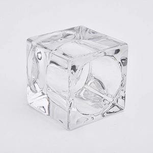 Mini Crystal TeaLight Glass Candle Holders Square