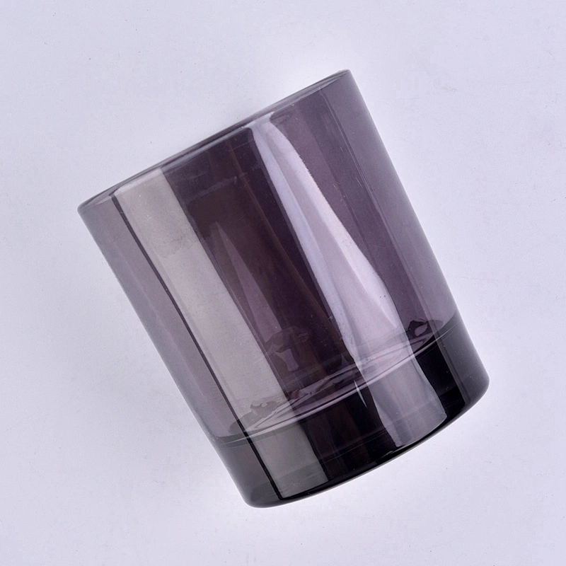 home decor smoky grey glass candle jars