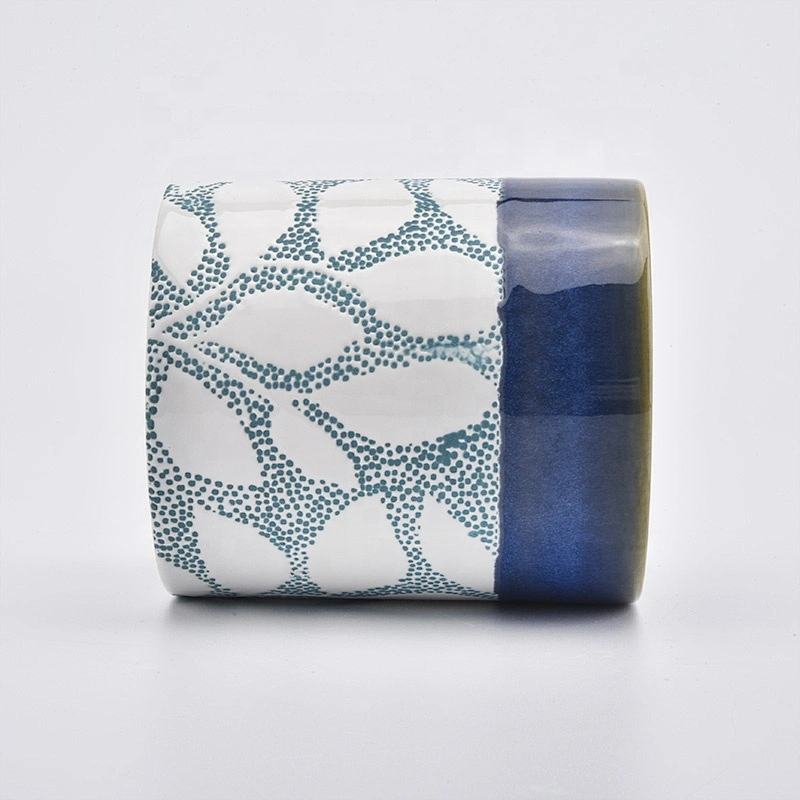 Supplier elegant blue ceramic candle jars