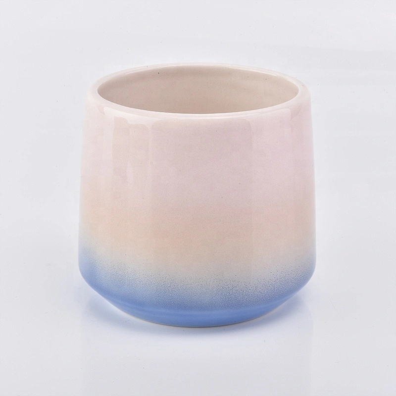 500ml Rainbow custom scented ceramic candle holders