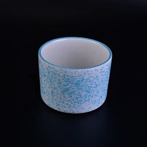 Wholesales blue round religious ceramic candle holder