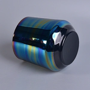 high quality new creative iridescent decorative glass candle jar
