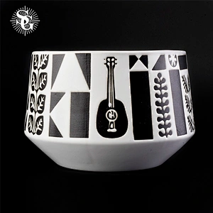 Sunny custom pattern 1000ml ceramic candle holders with cheap price