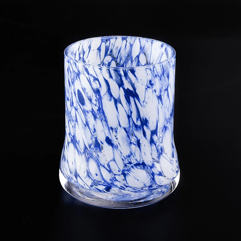 6oz 8oz 10oz Sunny blue Luxury crystal menorah candle glass jars