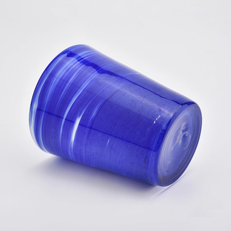 votive candle holders with coloful decorations