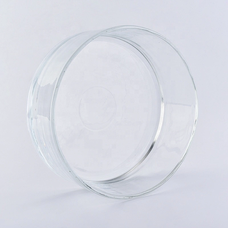 Large Capacity Round Shaped Crystal clear jars for candles