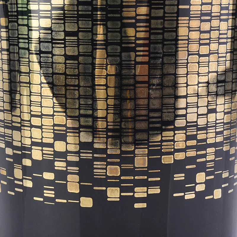 Decorative Glass Candle Jar Wholesale Which Black Spray Color