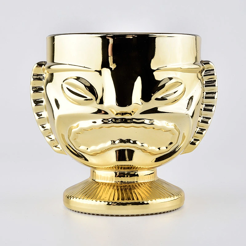 electroplating glass candlestick wholesale glass holder home decoration candle jars