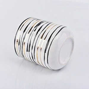 8oz home decoration hot stamping ceramic candle holders