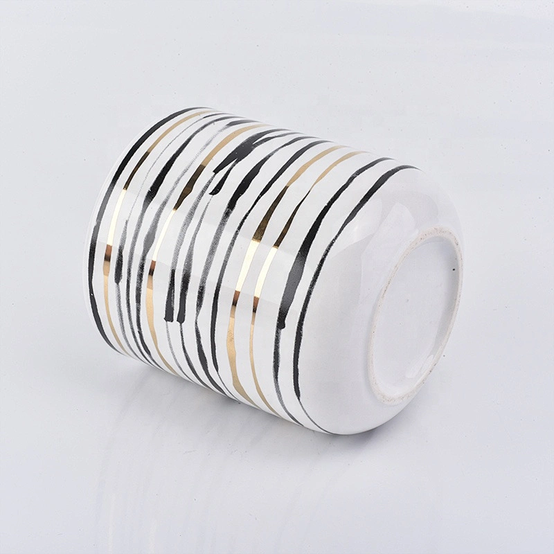 8oz home decoration hot stamping ceramic candle holders