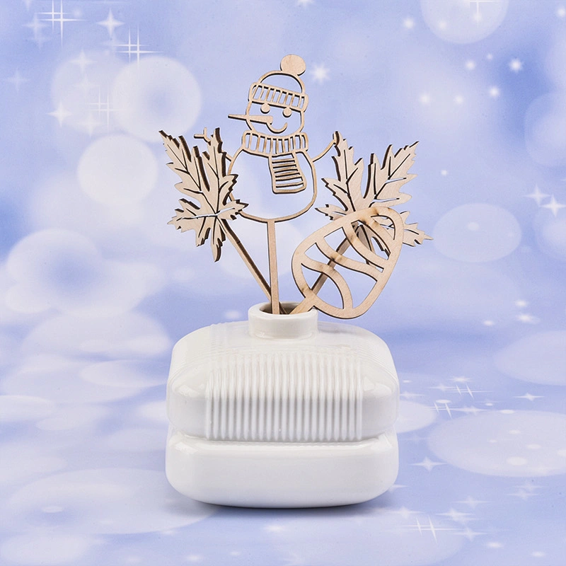 400ml Luxury square ceramic reed diffuser bottles for home decorations