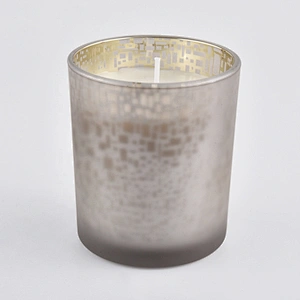 Sunny new design Wholesales custom amber luxury glass candle jars holder