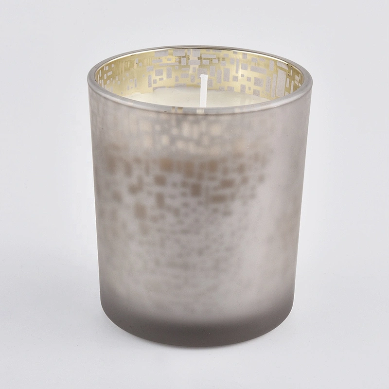 Sunny new design Wholesales custom amber luxury glass candle jars holder